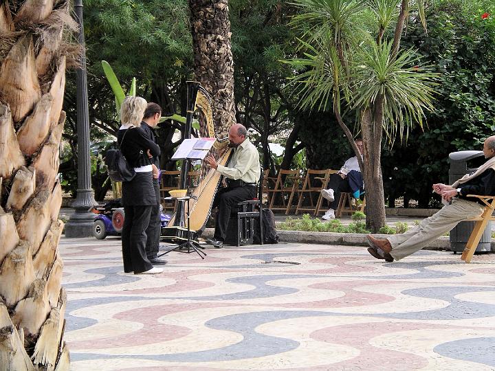 IMGP8055.JPG - A Harpist on the famous ' Paseo de la Explanada' Alicante